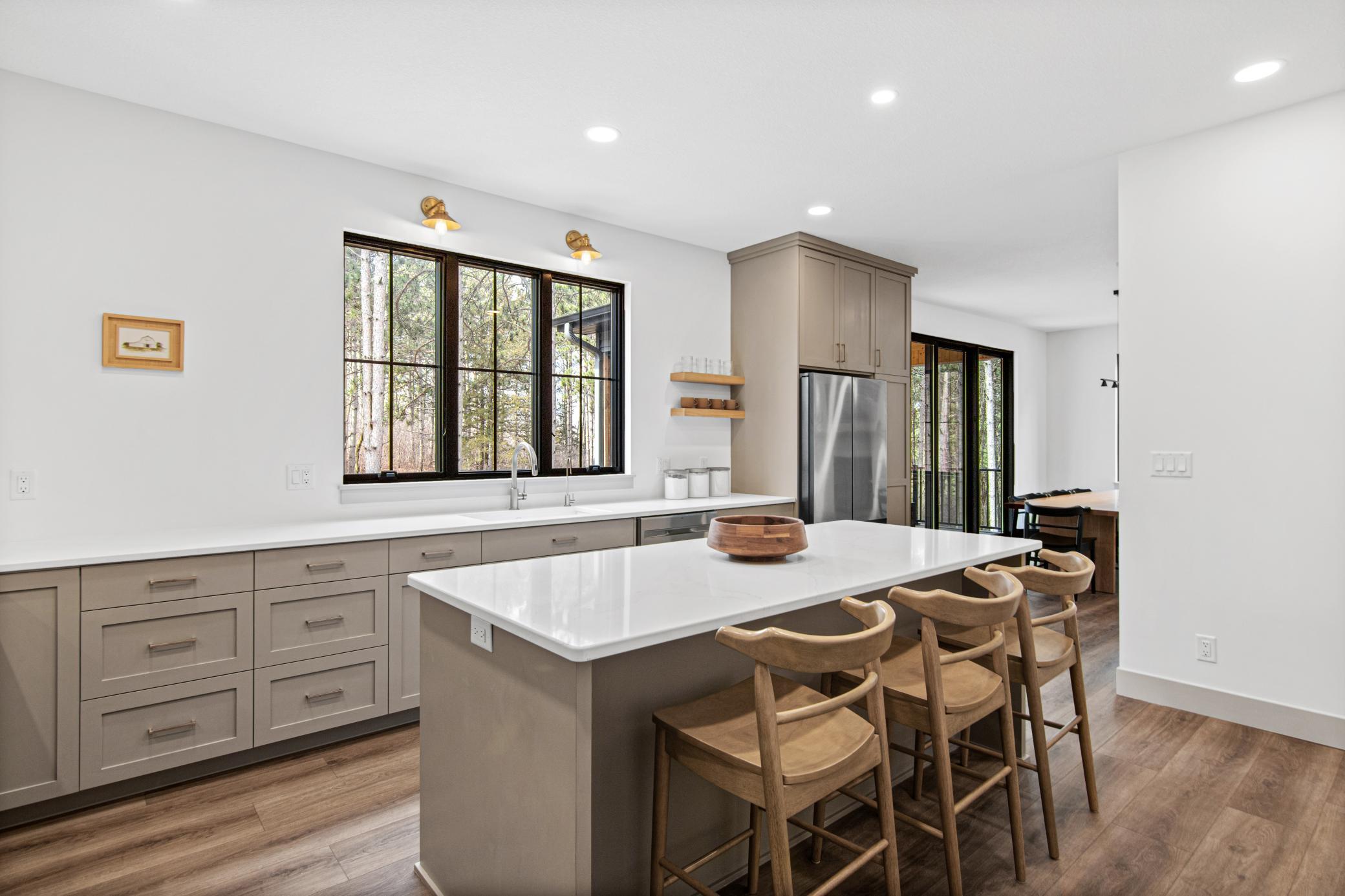 Beautifully designed kitchen with ample prep space