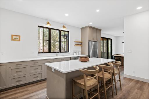 Beautifully designed kitchen with ample prep space