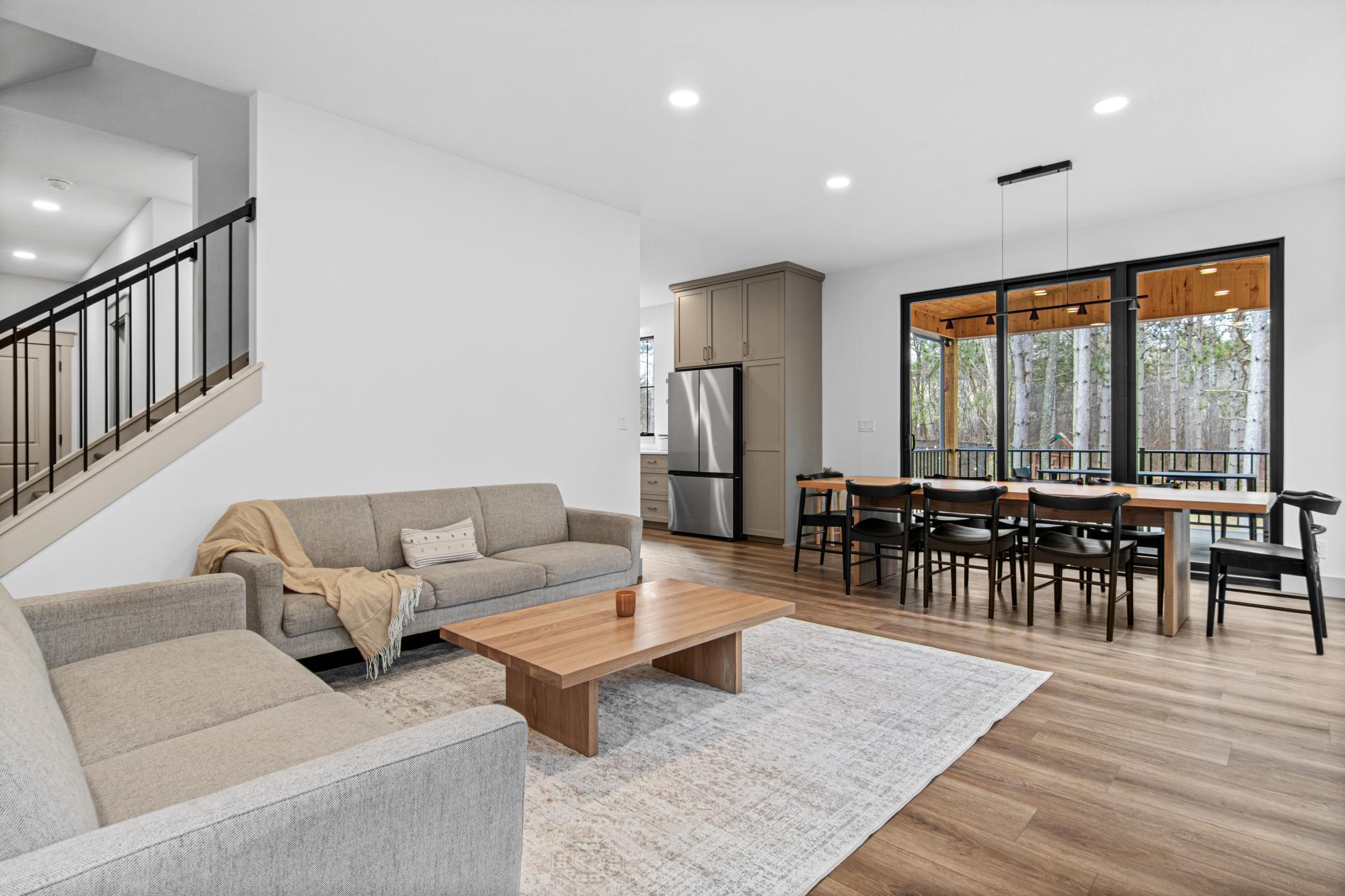 Spacious main living area with 9-foot ceilings and abundant natural light