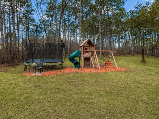 Backyard with open green space, play area, and room to explore