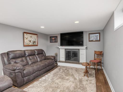 Watch a movie and sit by the wood burning fireplace