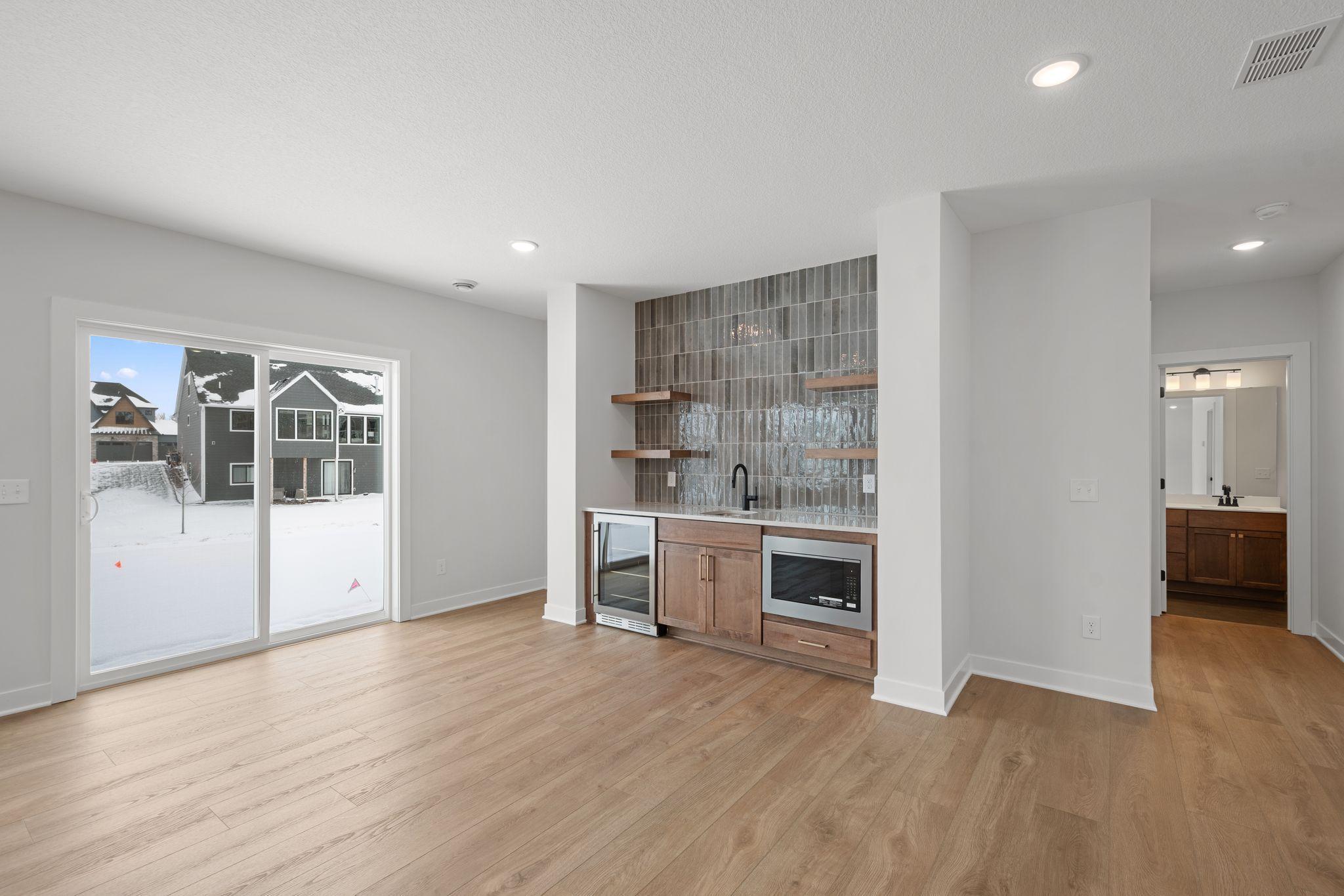 Lower level wet bar