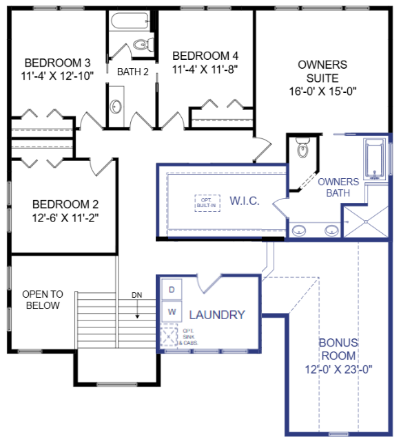Upper Level Floor Plan