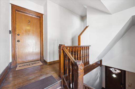 2nd level entry and stairway to the 3rd level