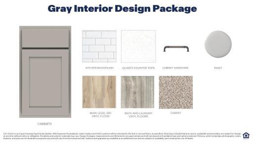 Light grey cabinets with warmer tone finishes.