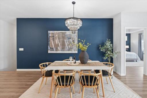 Plenty of space for a large dining table!