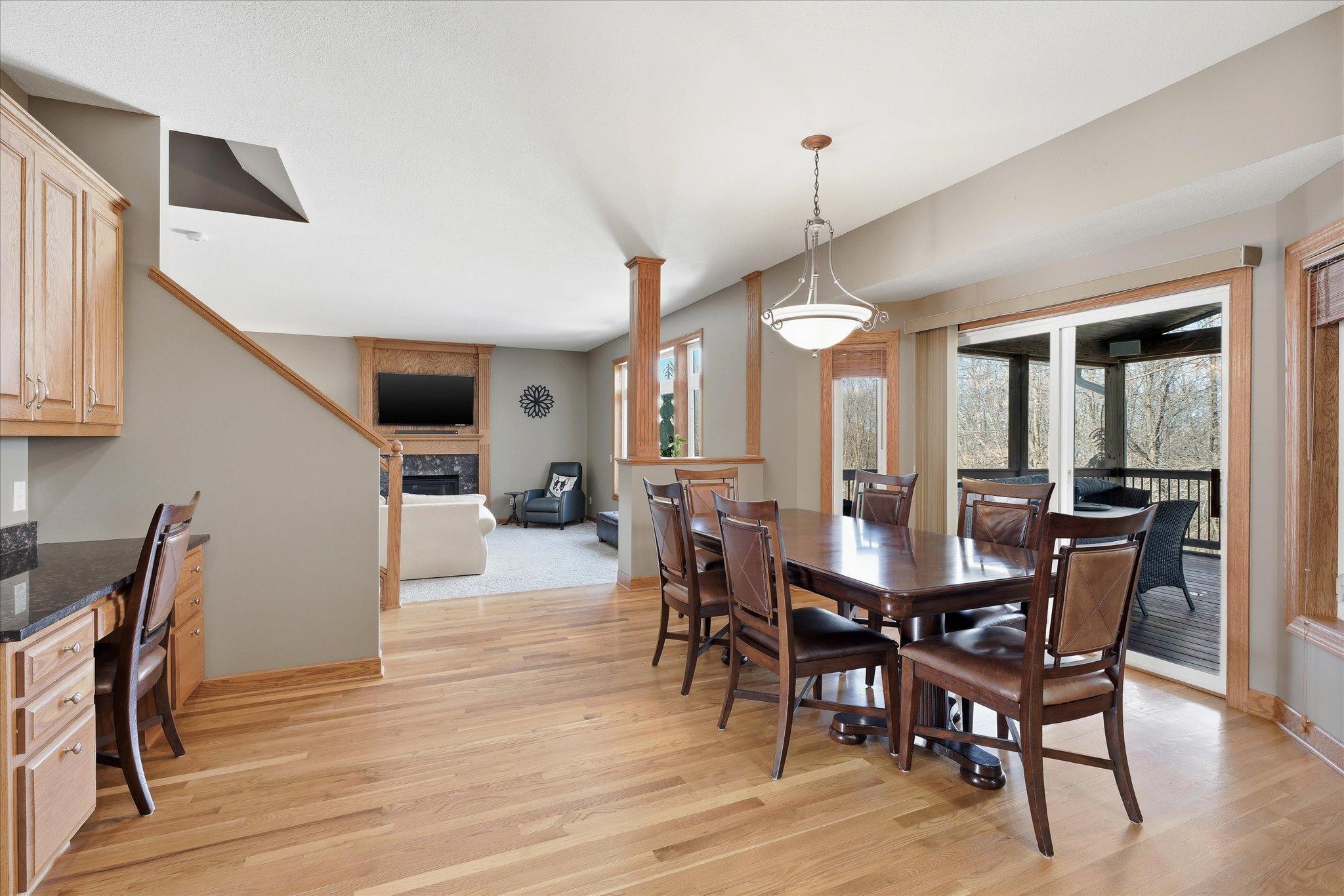 Views from kitchen towards ML living room