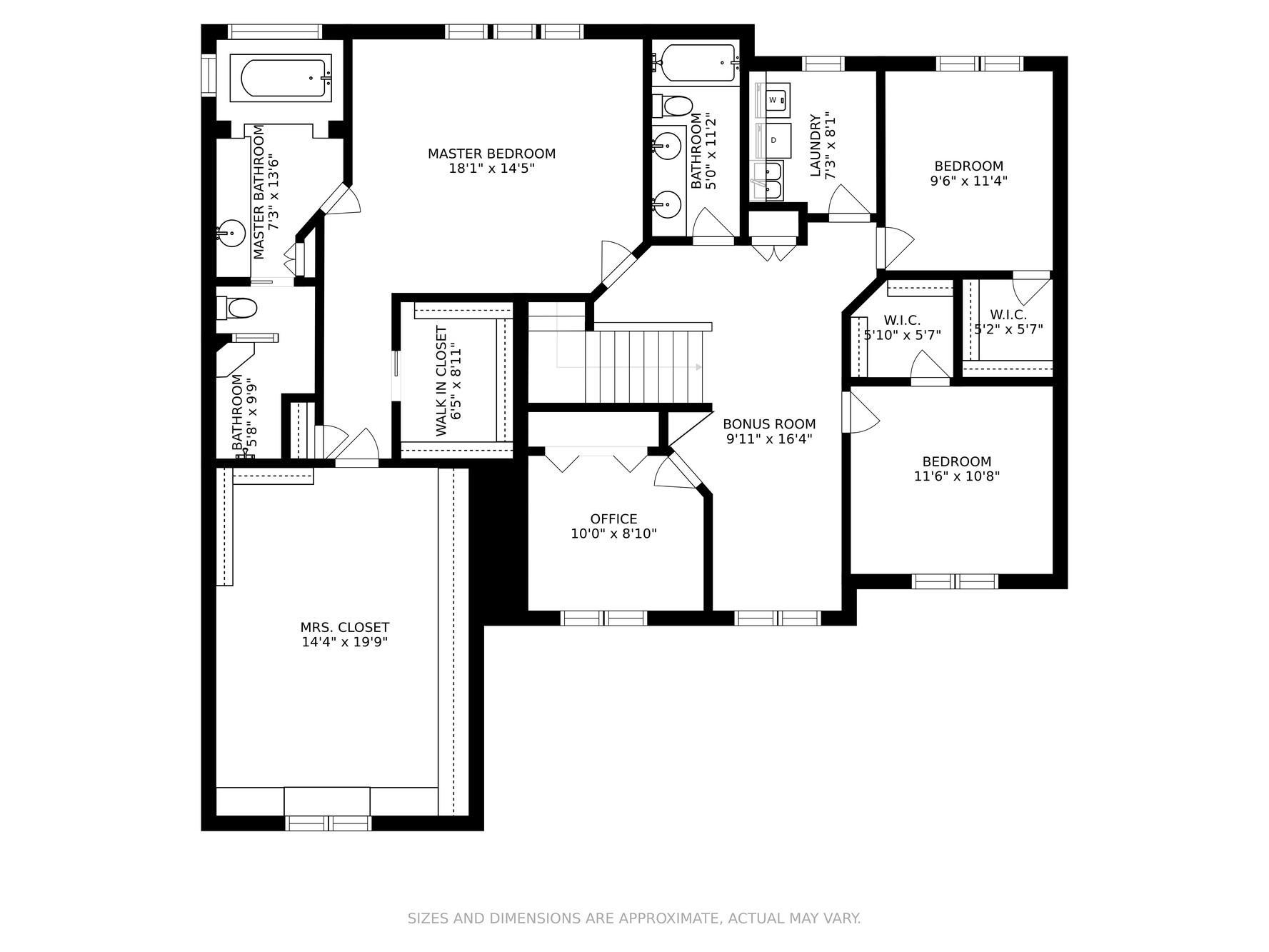 Upper Level Floor Plan