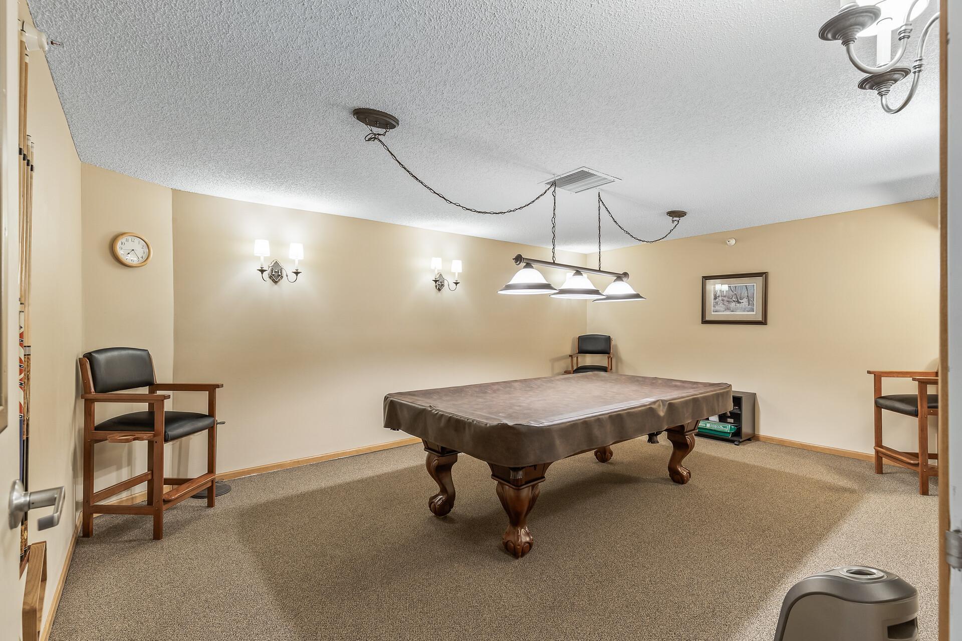 The billiard room is just a few doors down from #311