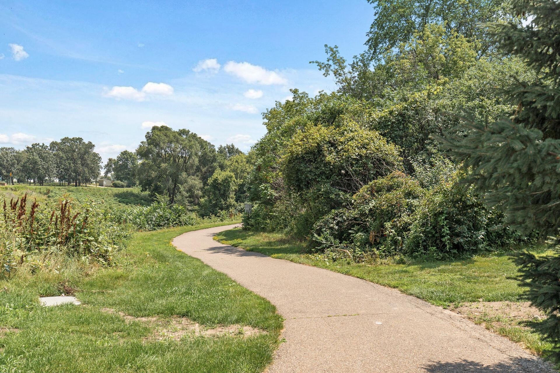 Enjoy the trails in the park just behind this building.