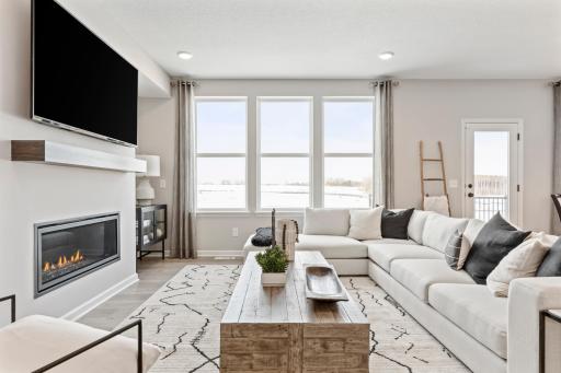 Main floor great room large enough for a sectional couch