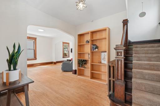 This 3 bedroom home features original woodwork, bright Anderson windows, and hardwood floors.