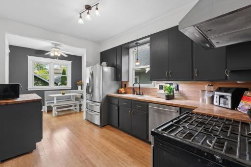 Enjoy the natural sunlight and breeze while preparing meals.