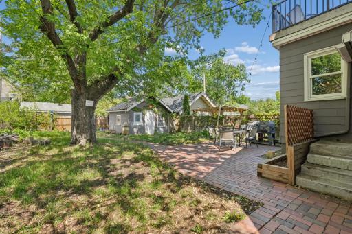 Beautiful paved walkways and patio area.
