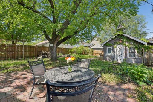 A fully fenced backyard perfect for entertaining, and a detached garage.