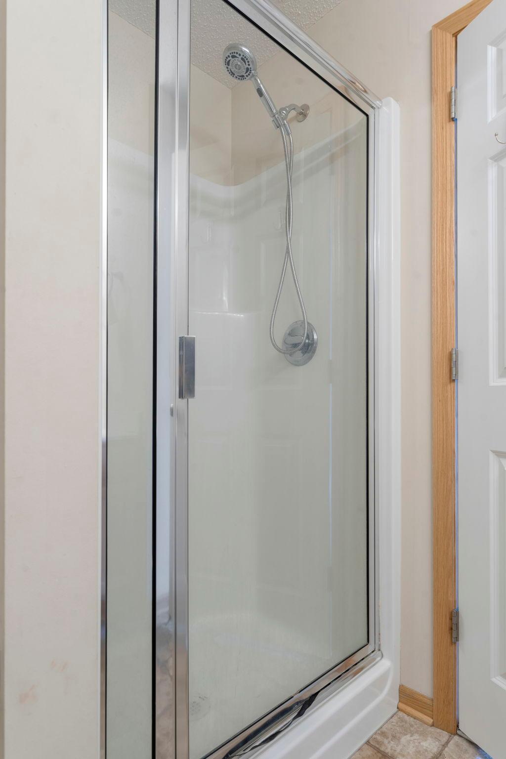 Primary ensuite shower, separate from tub!