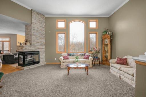 Main floor living room with picture perfect views!