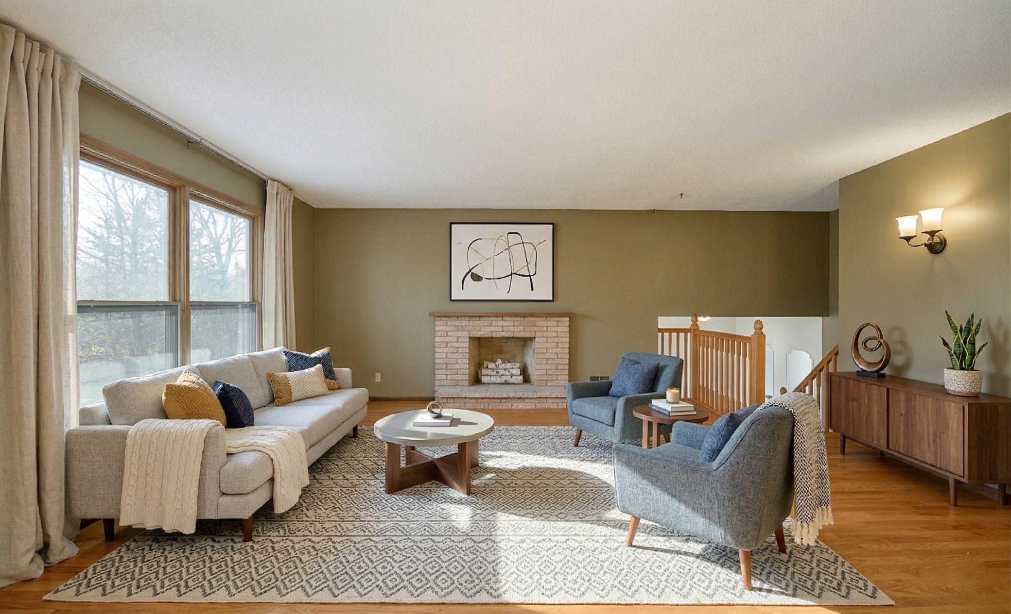 Living Room - Virtually Rendered