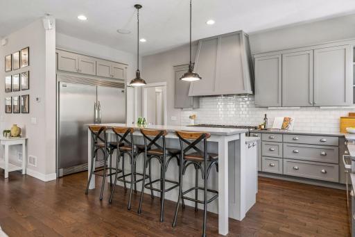 Professional grade SS appliances with XL side by side refrigerator / freezer.