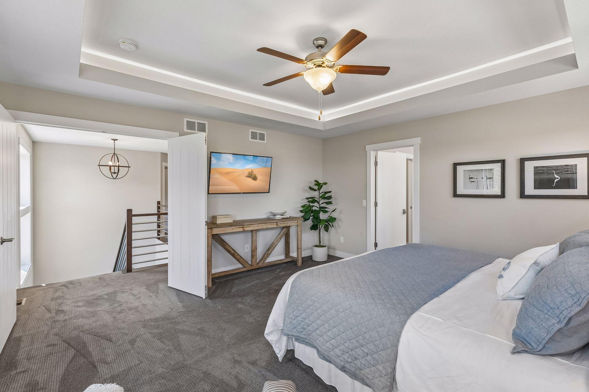 French doors lead into the Owner’s Suite.