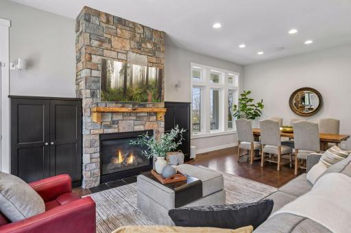Spacious, open living room and casual dining area - warm and inviting!