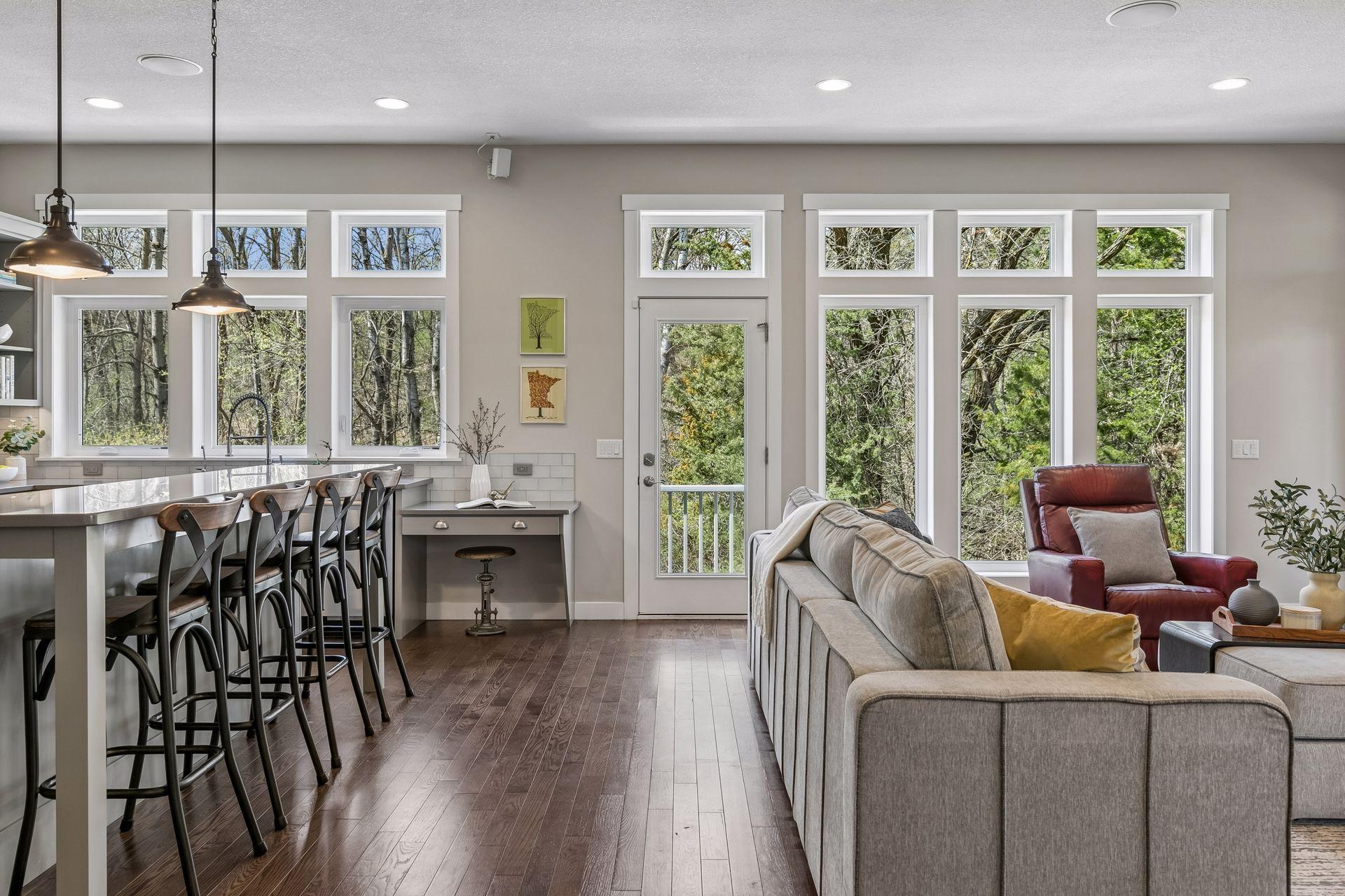 The transom windows add another touch of elegance along with abundant light!