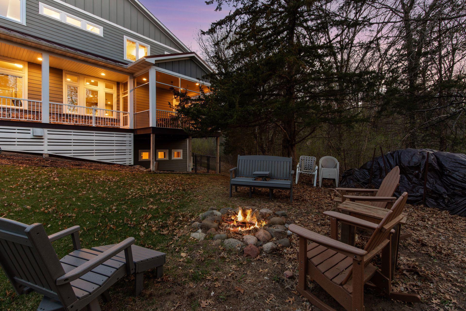 Enjoy the fire ring for bonfires making summer nights even better!