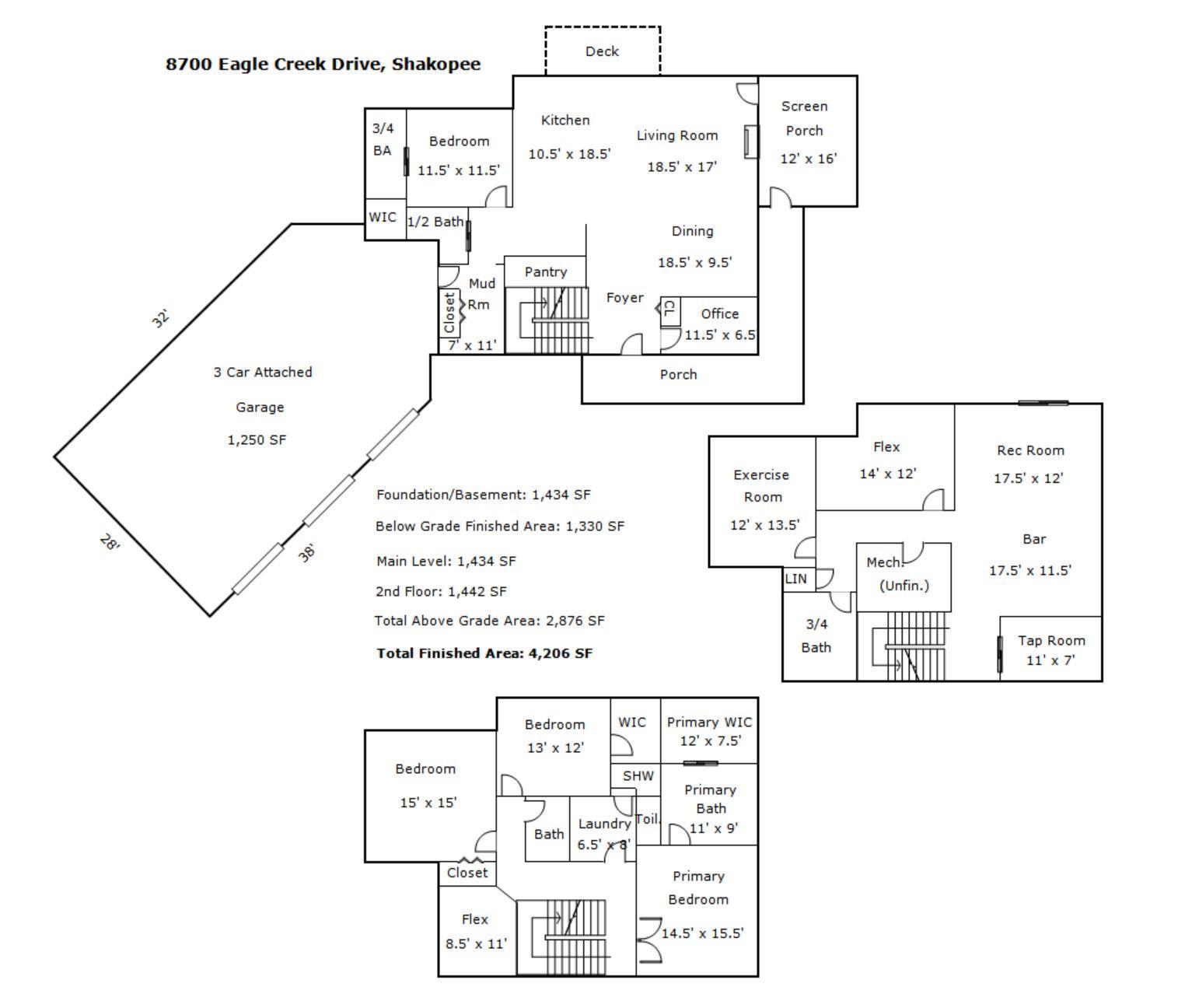 Floorplan 8700 Eagle Creek Blvd. Plus check out the 3D Tour & Video online!