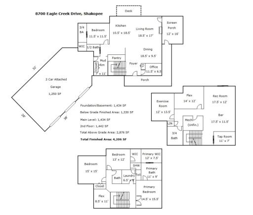 Floorplan 8700 Eagle Creek Blvd. Plus check out the 3D Tour & Video online!