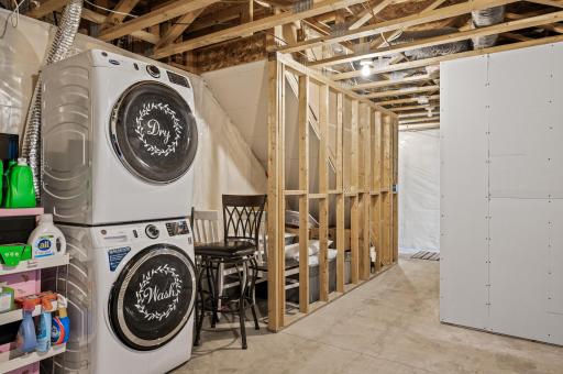 Laundry downstairs but can be relocated back to the main floor closet