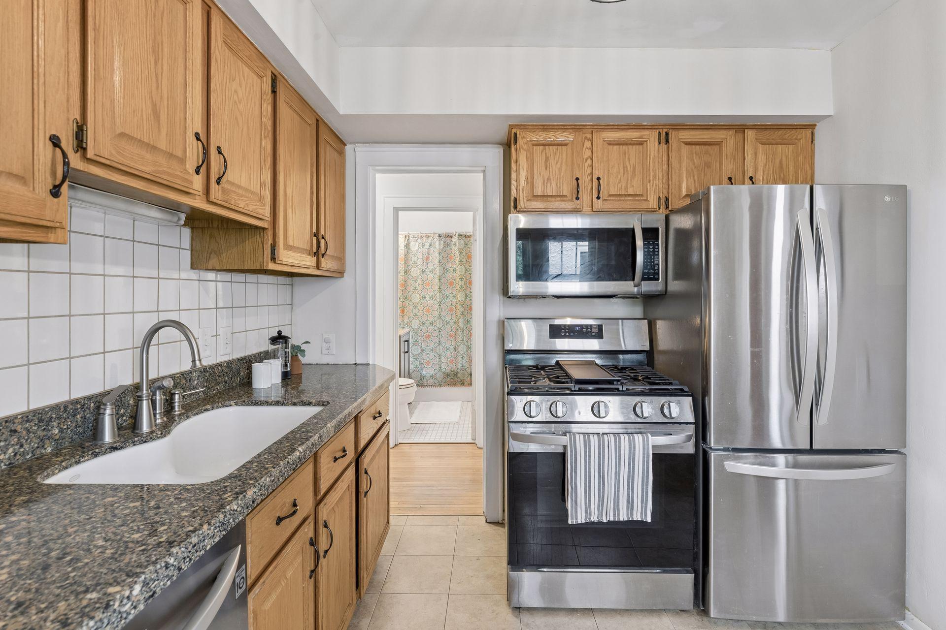 There is plenty of counter space and a good layout.