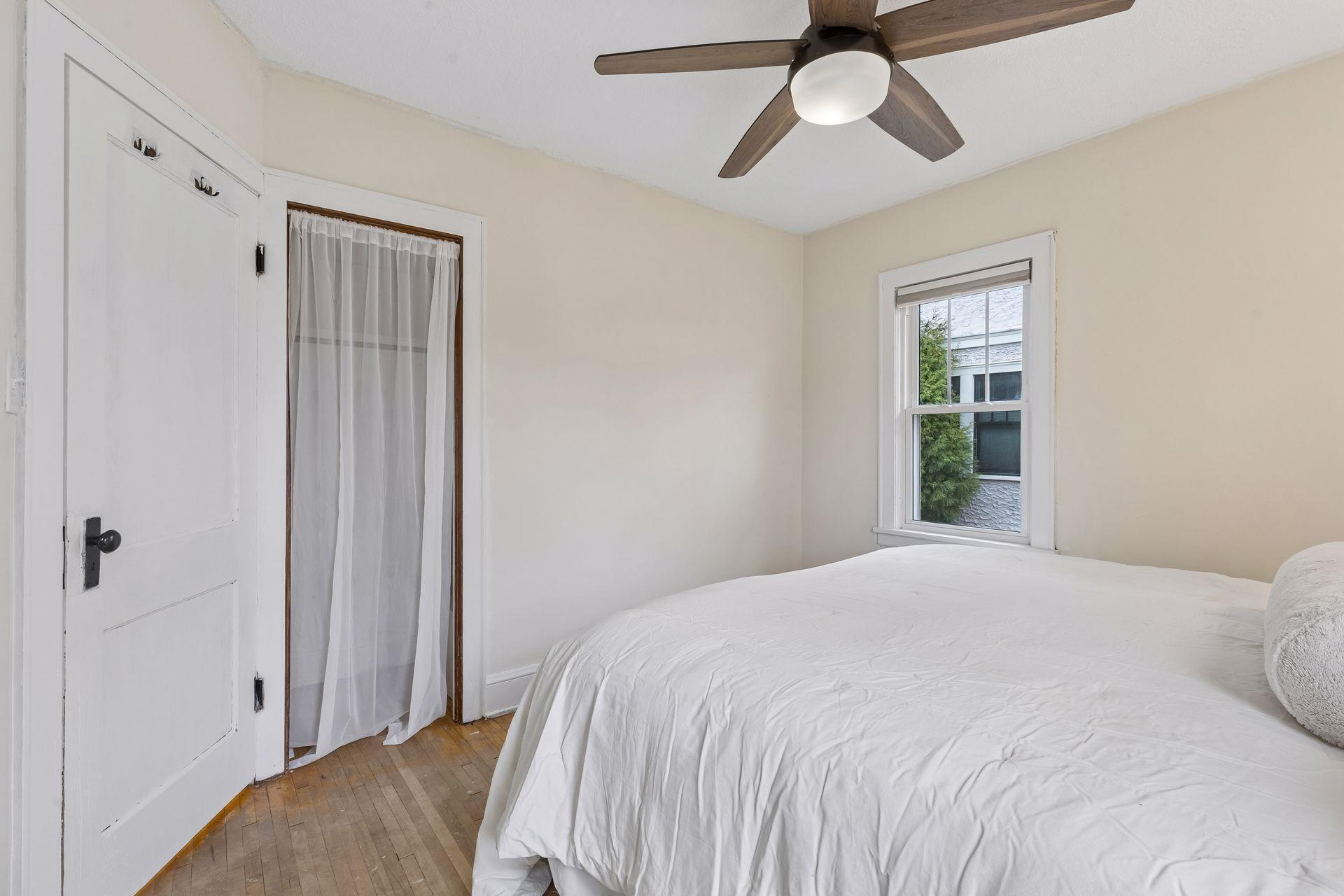 The same bedroom towards the closet.