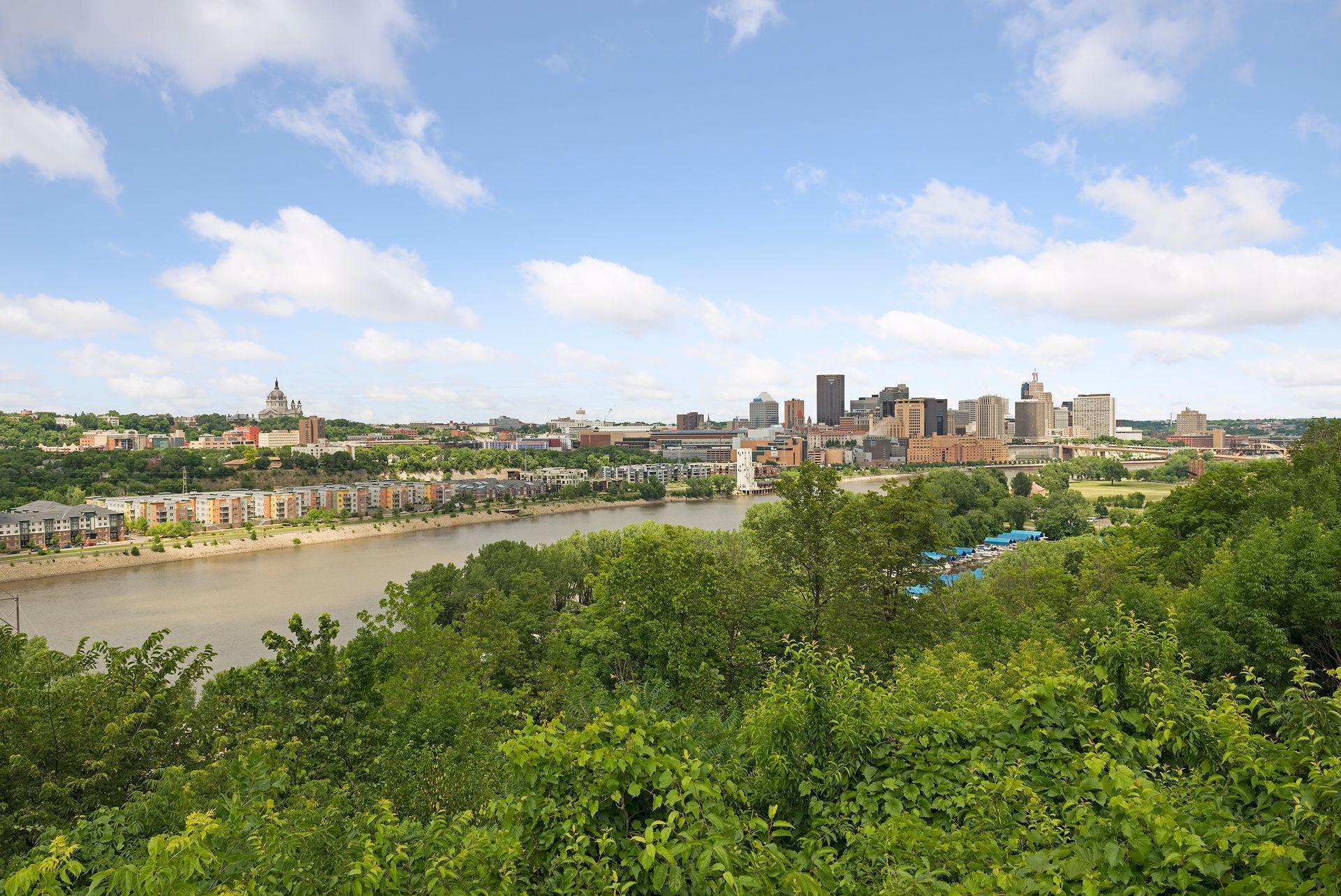 View of Downtown St. Paul from the bluffs.