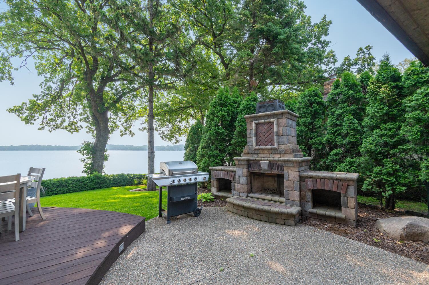 Fire up the grill as guests come off the lake! Plenty of room to gather on the deck and patio. On a cool evening, start a fire and sit around the hearth.