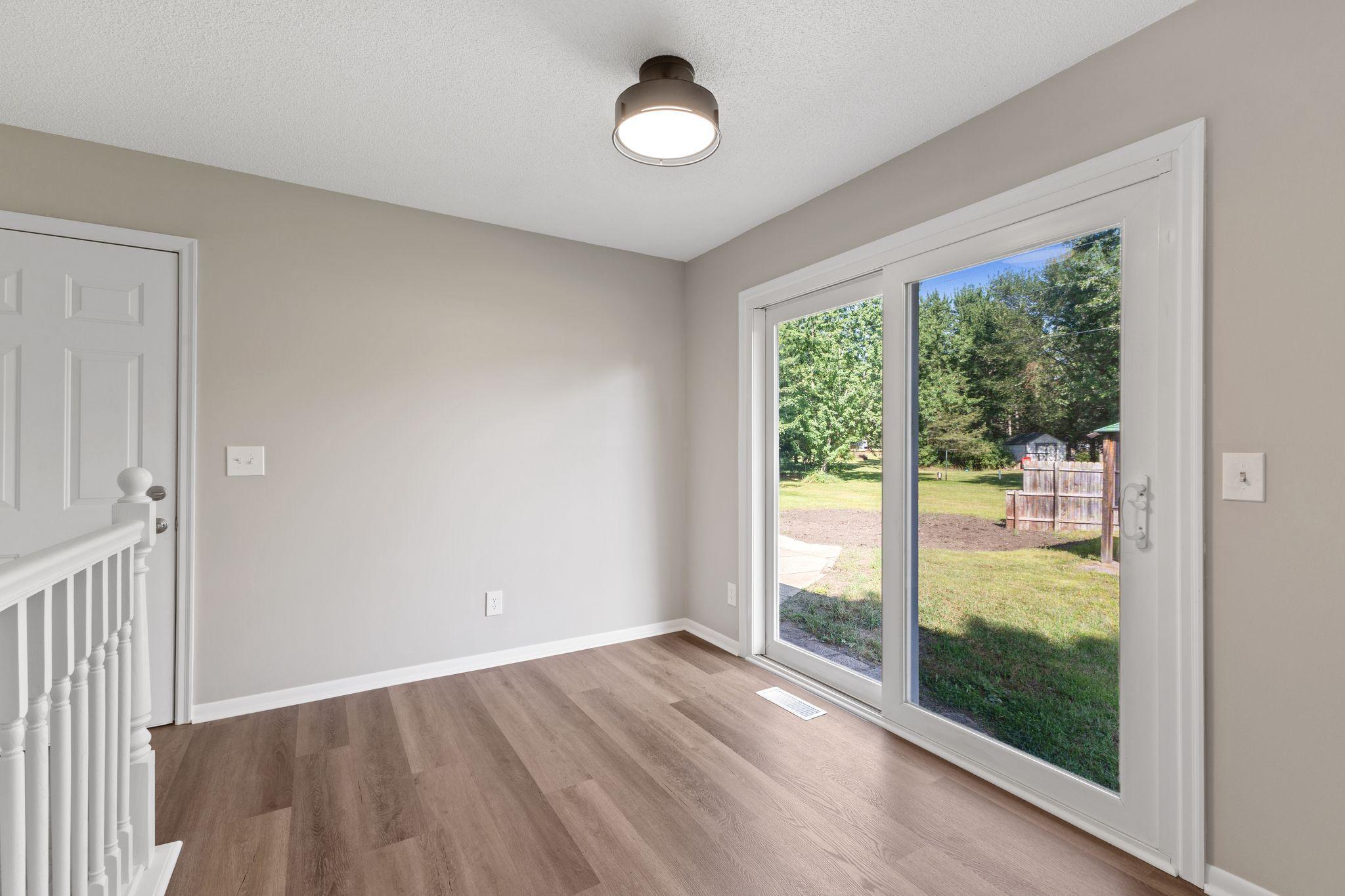 Sliding doors off dining room