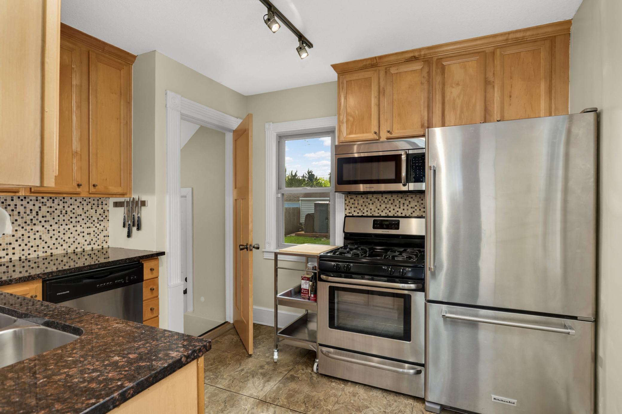 ...and also easy access to the lower level family room for popcorn and movie night..