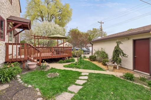 Pathways, perennials, trees, all freshly mulched for you.