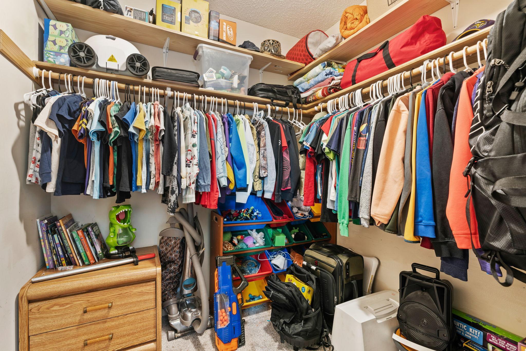 Upstairs primary closet