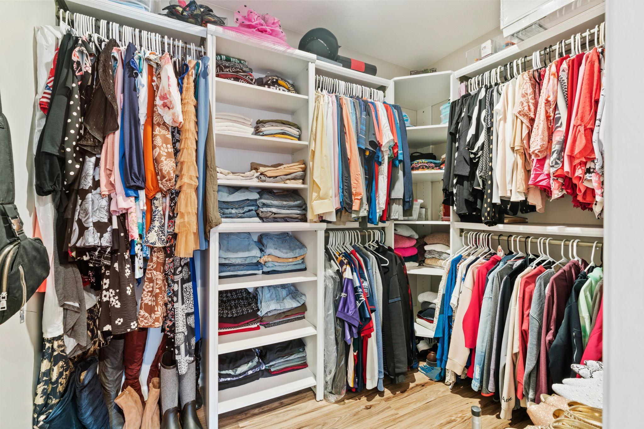 downstairs primary closet