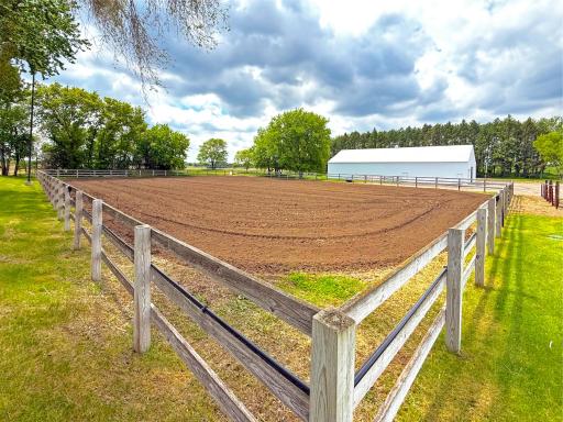 Formerly a horse farm, the property retains its equestrian functionality with stanchions still in place and four hydrants serving the buildings and grounds.
