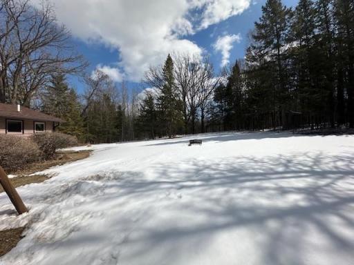 Large yard with firepit