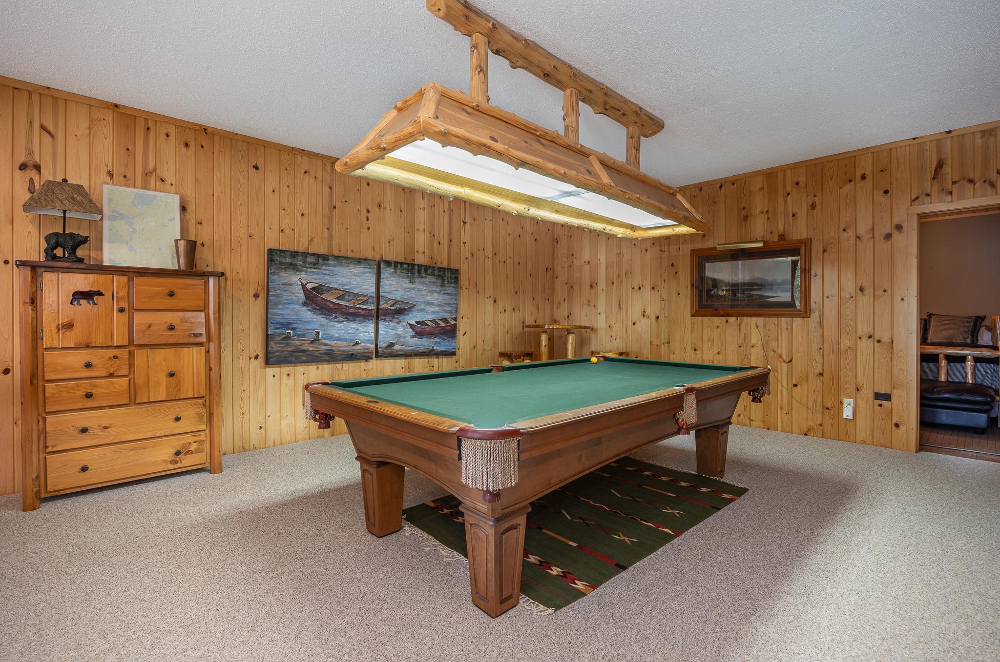 This area is large enough for pool table