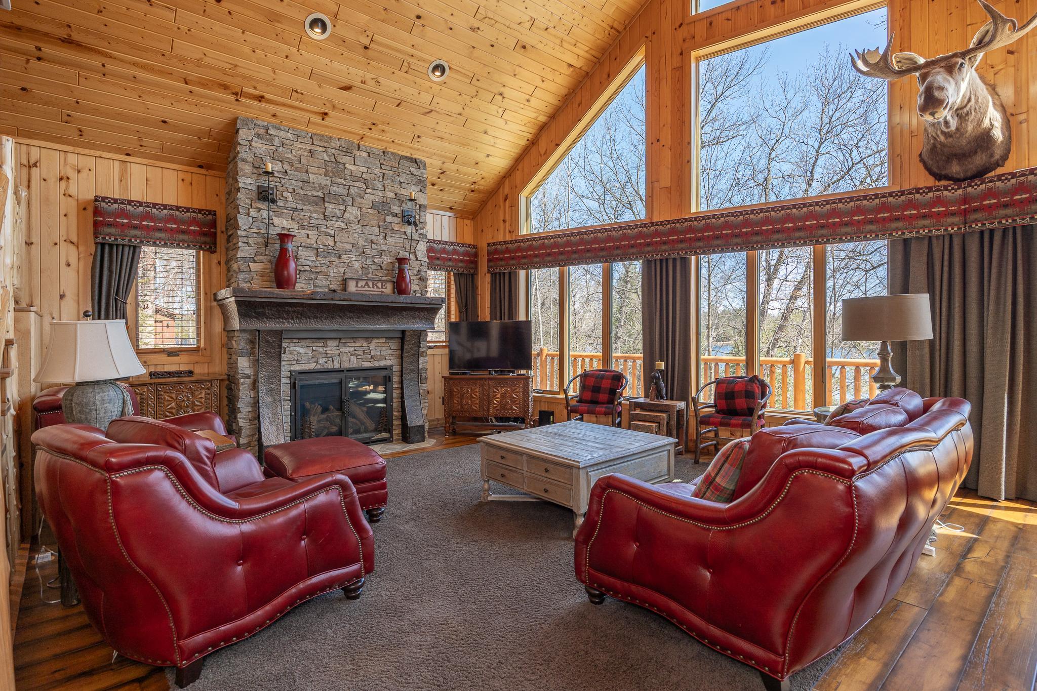 Views of lakeside living room