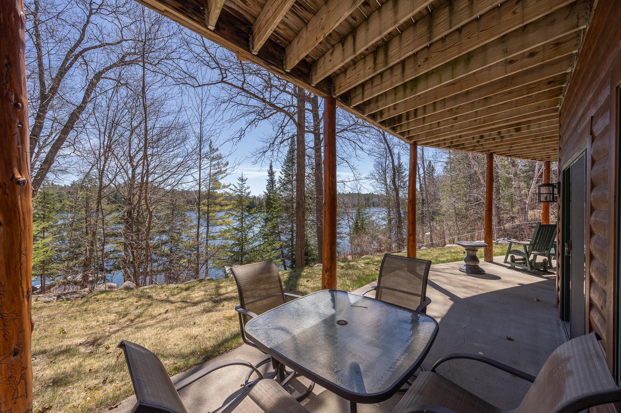 Additional lower level patio views of Thunder Lake