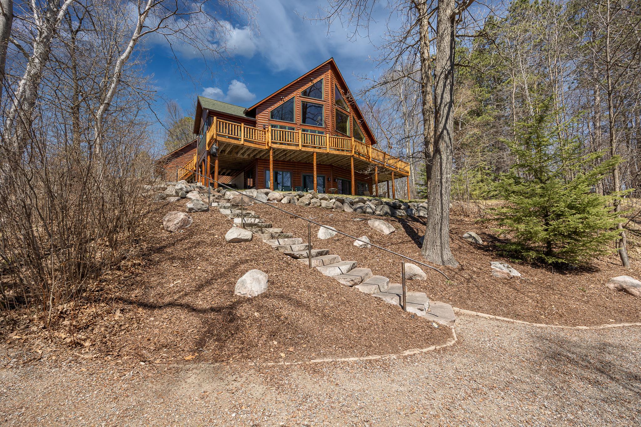 Lakeside view of home