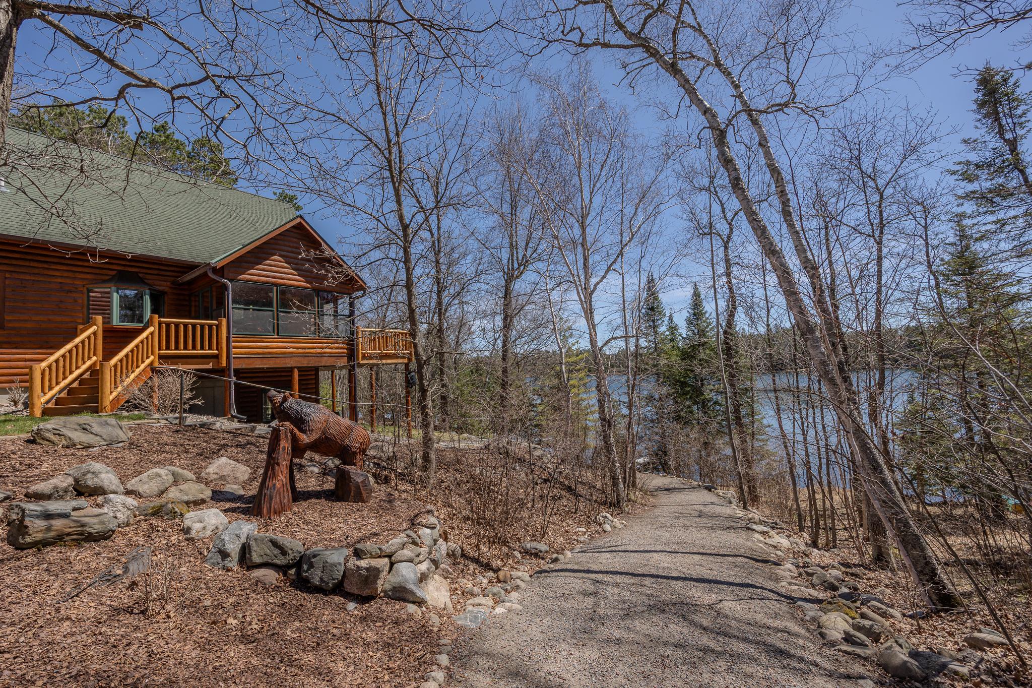 Walking path to waters edge