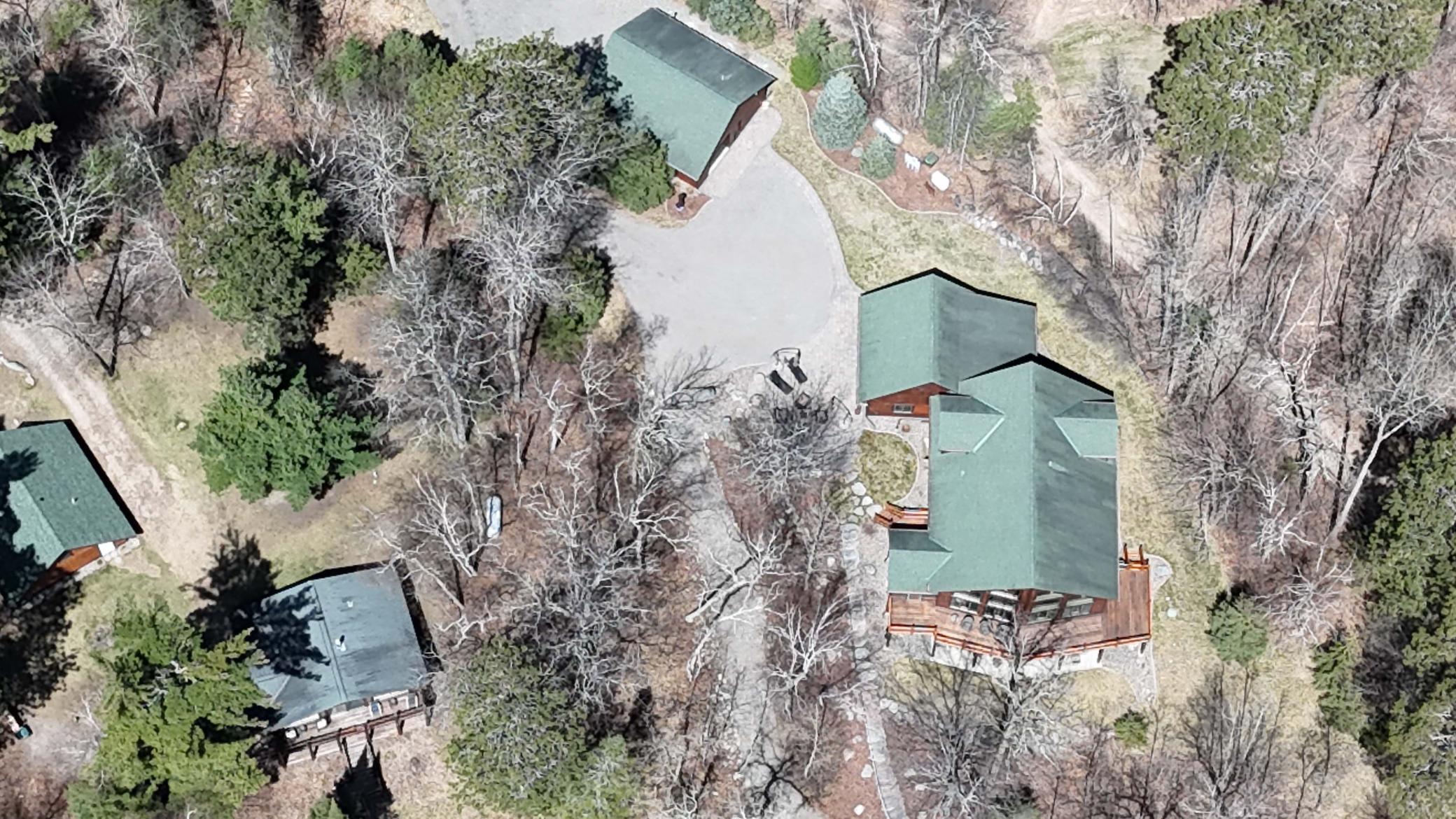 Aerial view of the property