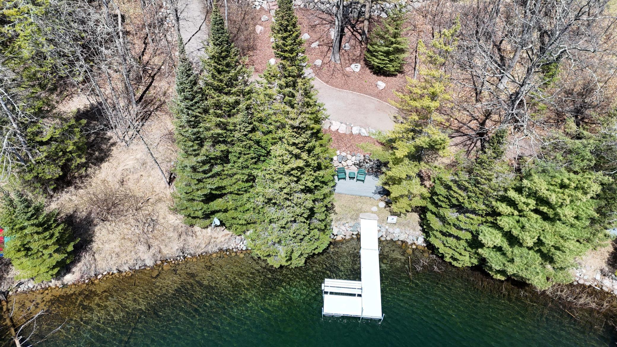 Aerial view of the lakeshore