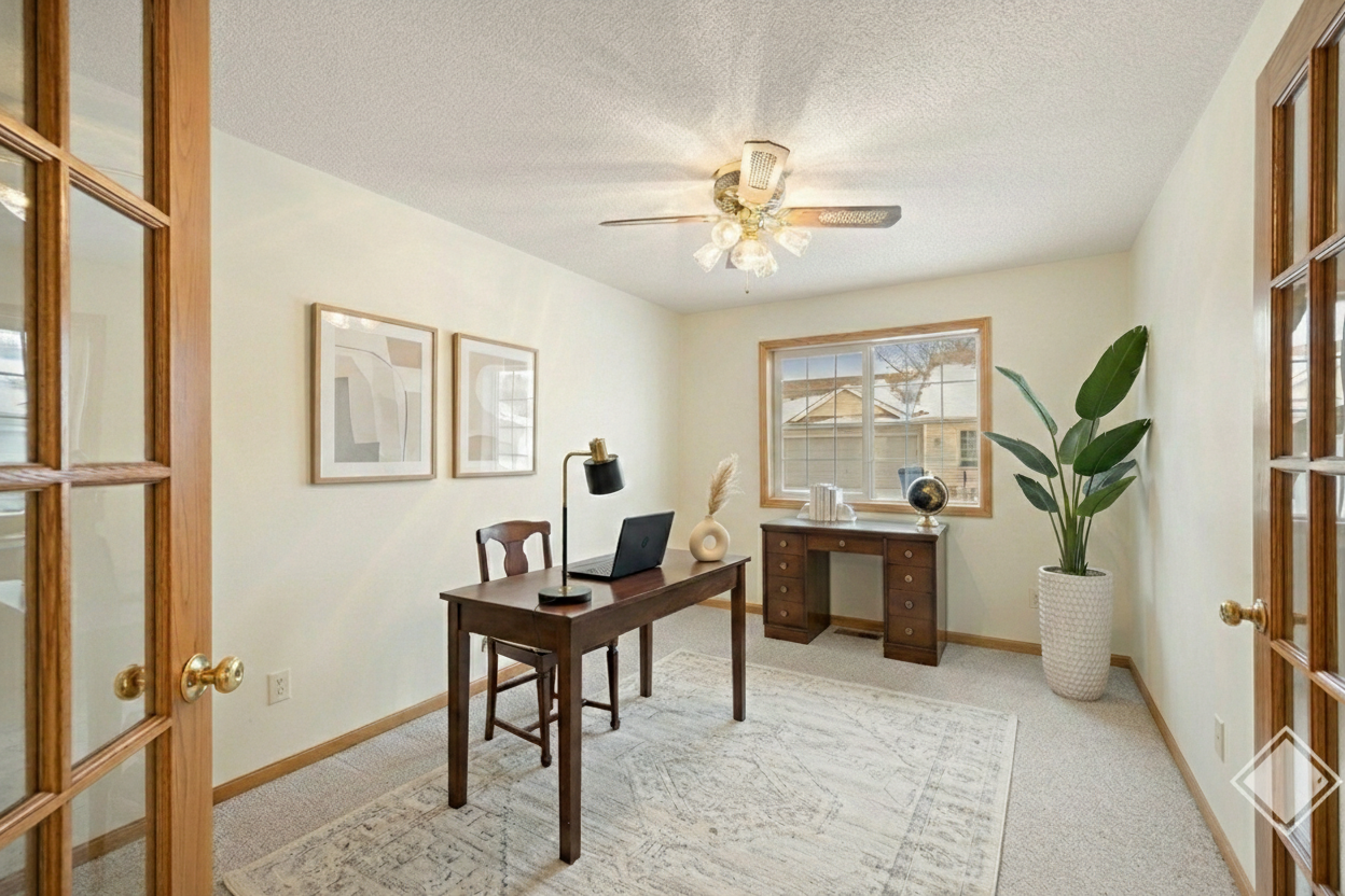 Partially virtually staged