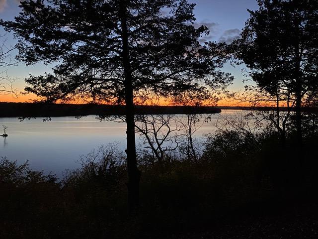 Sunset views from the back yard overlooking the Mississippi River